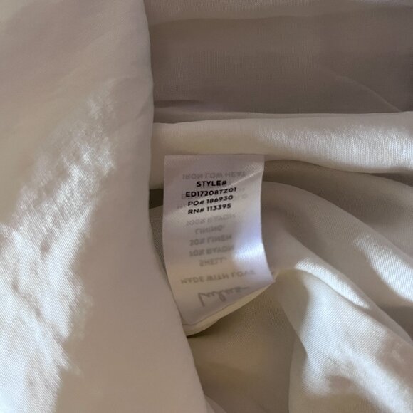 Lulus Gone to Greece White Embroidered Short Sleeve V-Neck Mini Dress, L - Picture 9 of 9